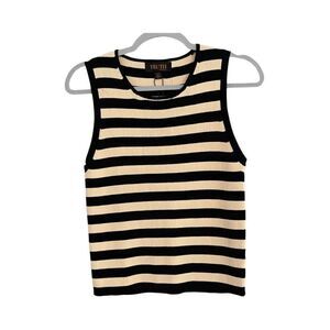 Truth by Republic Sleeveless knit top. Size:Large Color: Black and Tan